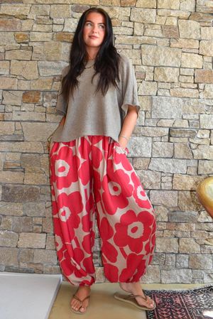 Carnaby Balloon Cuff Pant Sangria & Tan